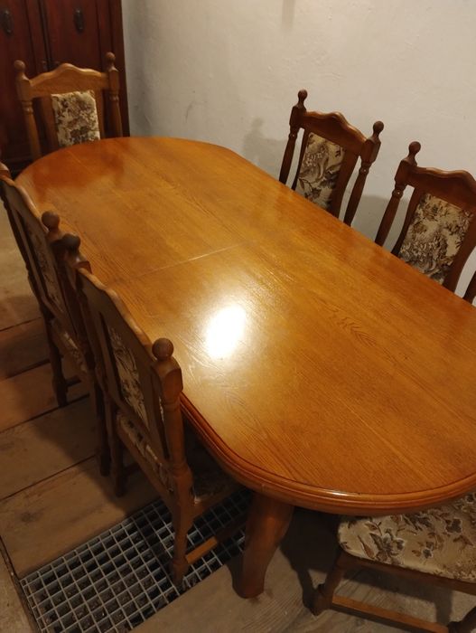 Stół MAX 250 cm + 6 krzeseł. DREWNODowóz do 50 km Gratis