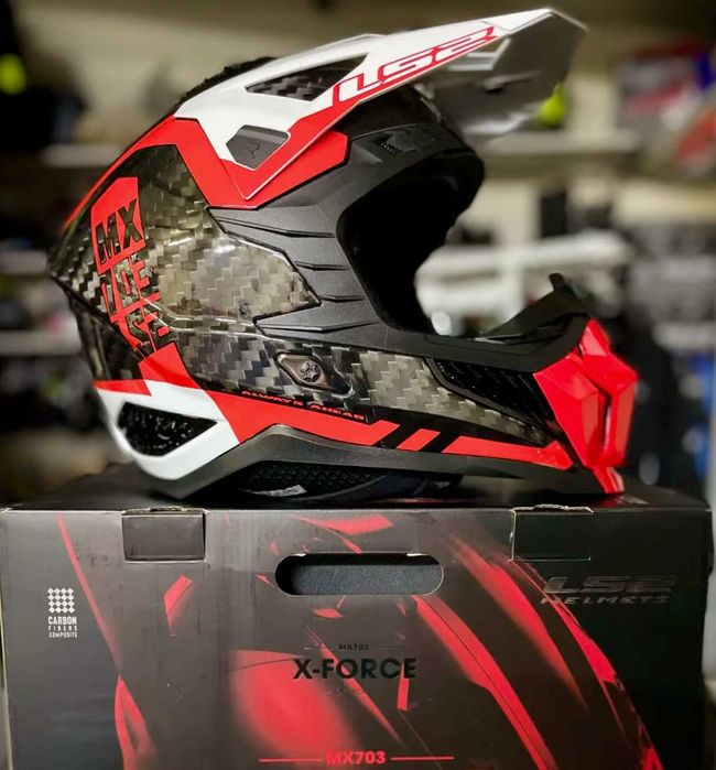 Capacete Carbono Total LS2 MX703 X-Force NOVO (50% Desconto) Tam M-L