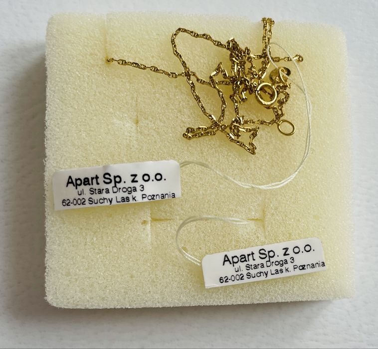 Apart medalik łańcuszek zestaw nowy złoto 585 komunia prezent