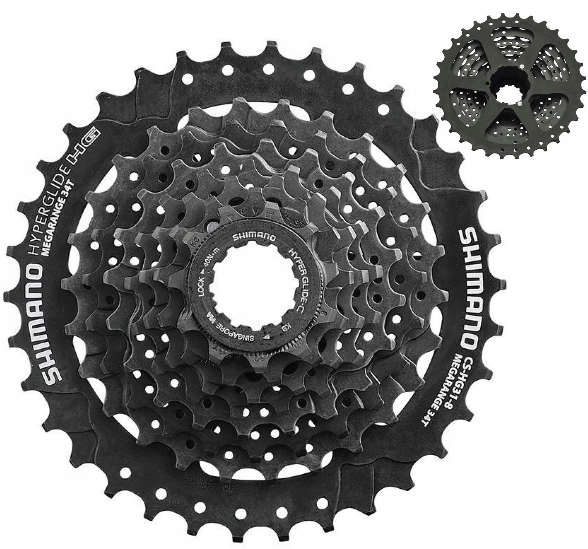 Shimano CS HG31 8 rz 11T 34T kaseta czarna MTB