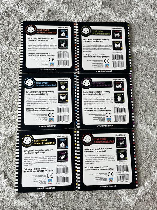 6 książeczek kontrastowych