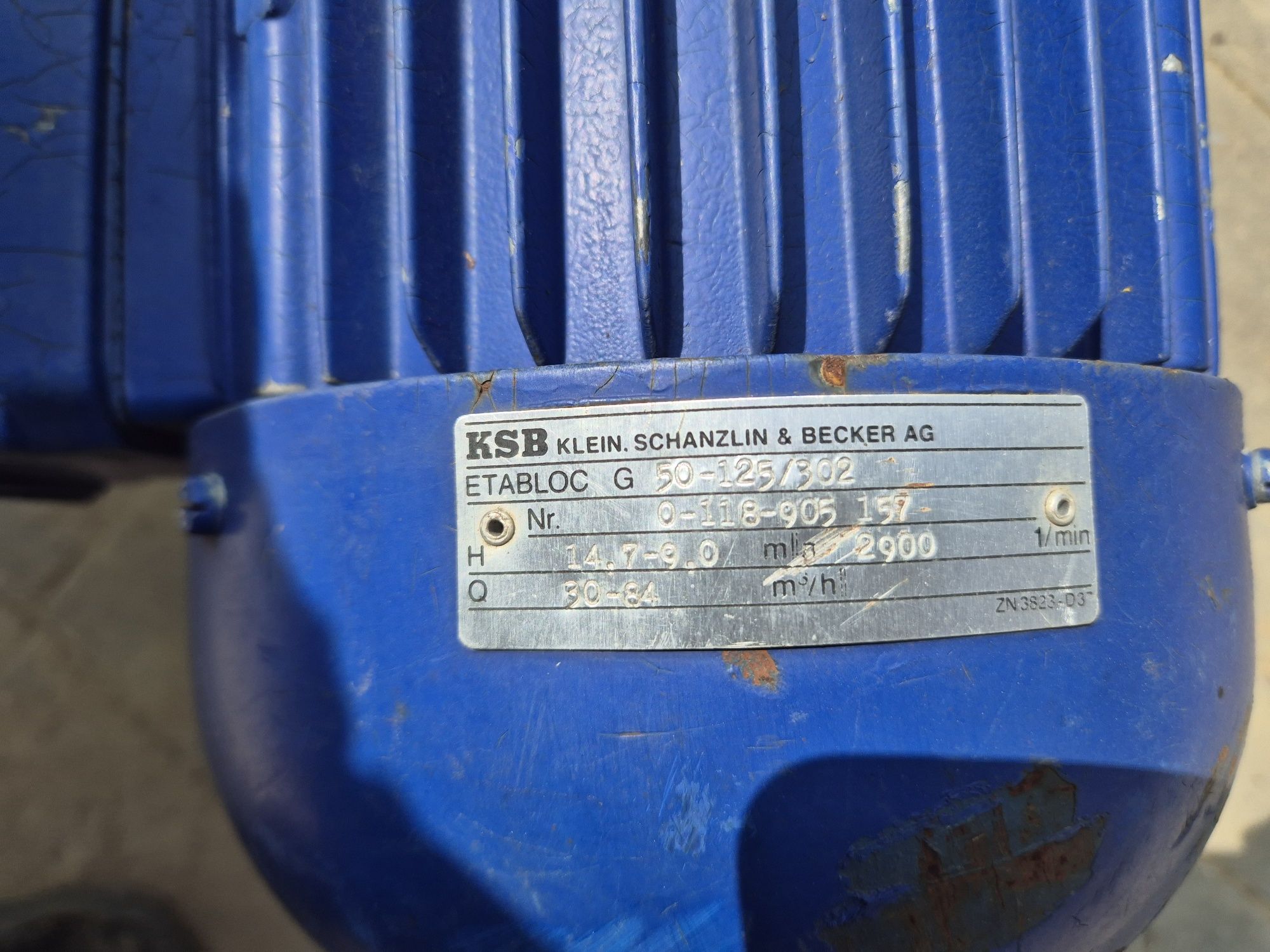Pompa obiegowa  odśrodkowa KSB ETABLOC-GN 50-125 /302 nie używana