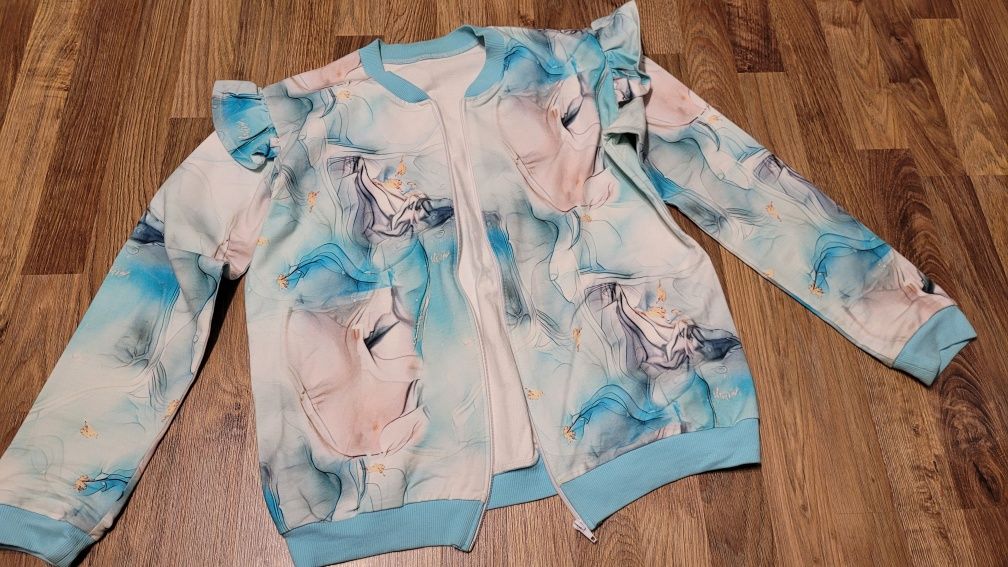 Handmade bluza dresowa M szyta falbanki polski producent minouu la..mu