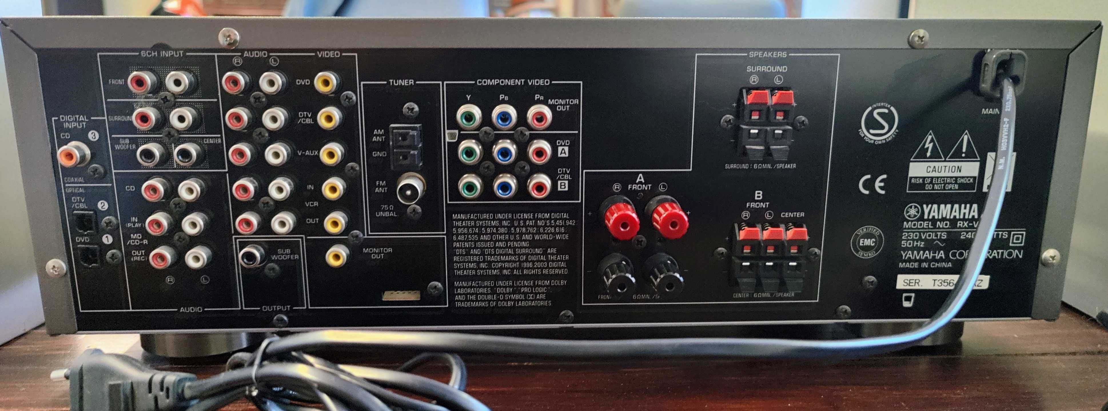Amplificador 5.1 AV Yamaha RX-V357 (100 Watt) Impecável