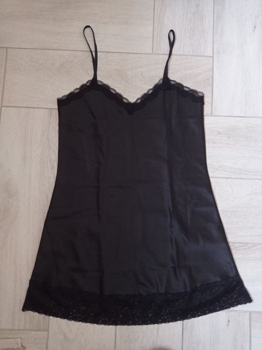Koszula koszulka damska nocna czarna r. 38