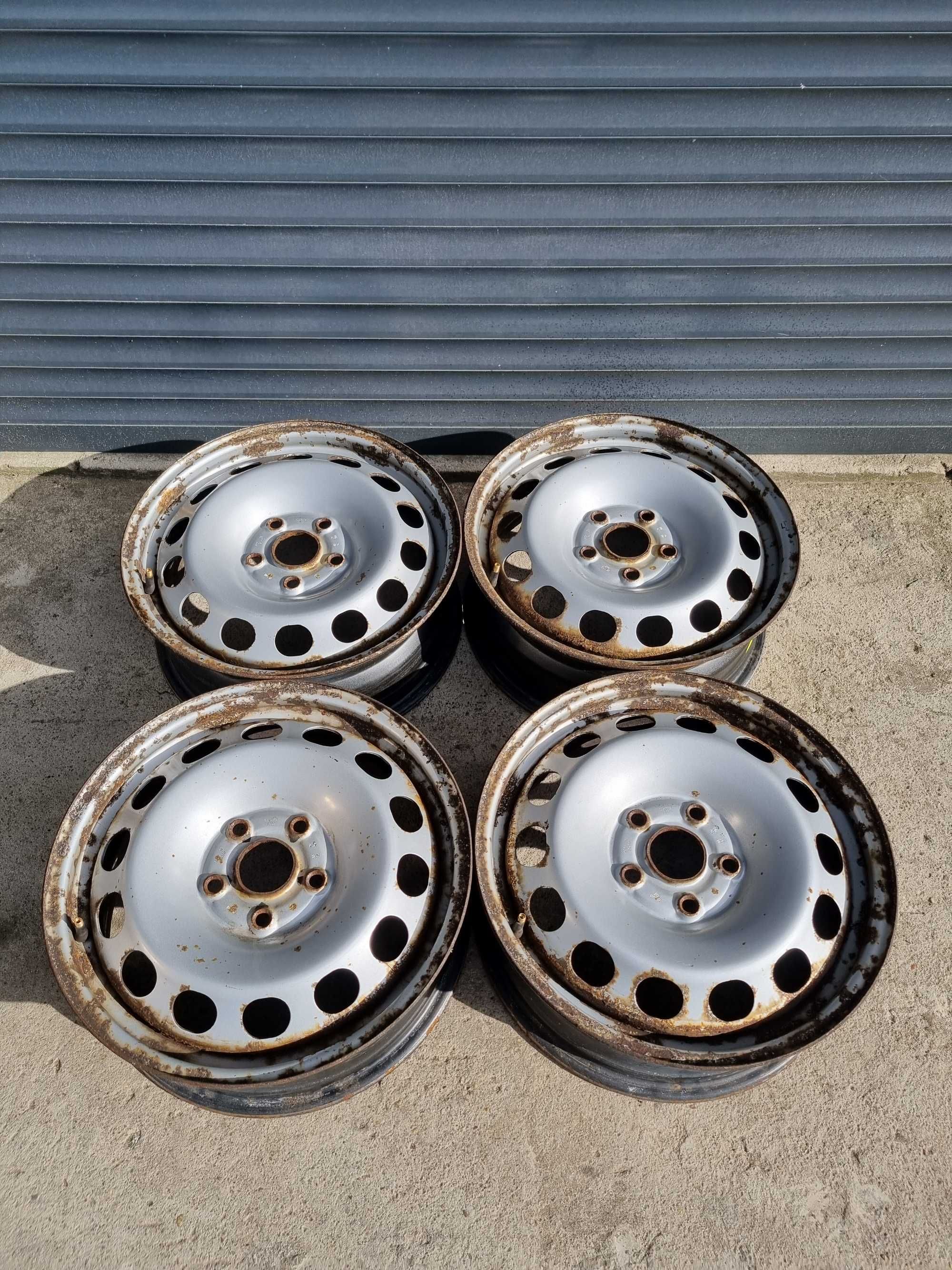 FELGI STALOWE 5x112 R16" 6Jx 16 ET50 VW Caddy Golf Jetta KOMPLET F97