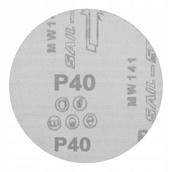 Papier ścierny 40 SZTUK na dysk P40 Krążek do szlifierki 125 mm Zestaw