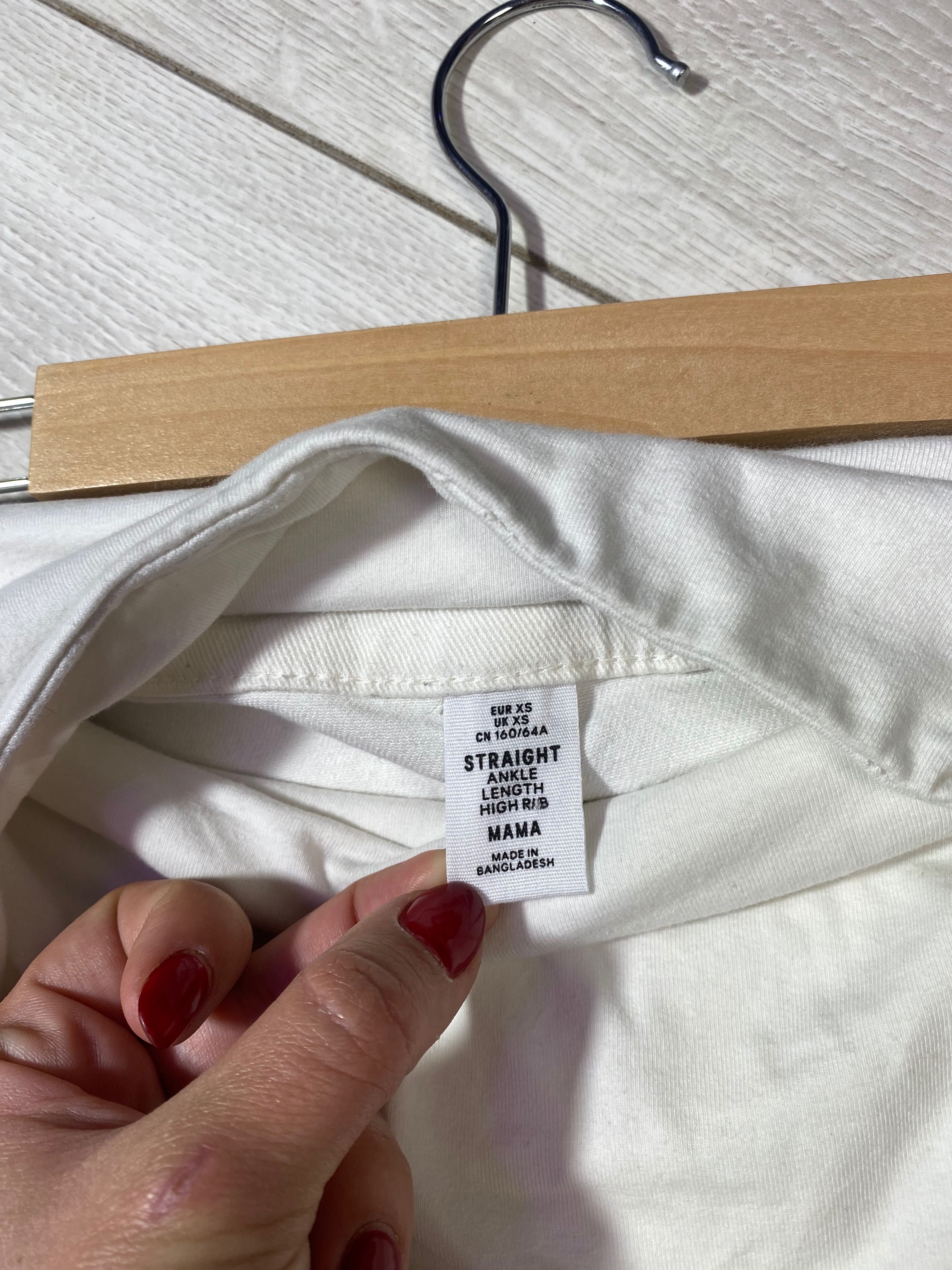 Джинси мом для вагітних Хс/с.Прямі джинси.Білі джинси H&M