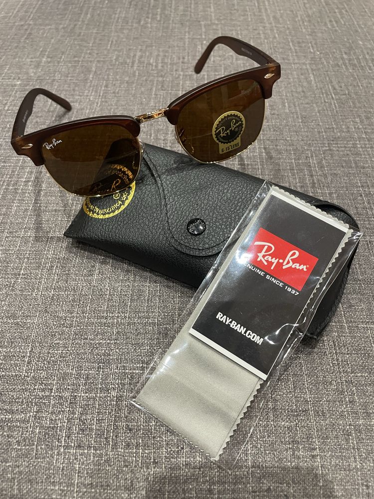 Óculos Ray-Ban RB3016 Clubmaster Usados 1x Com caixa e acessórios