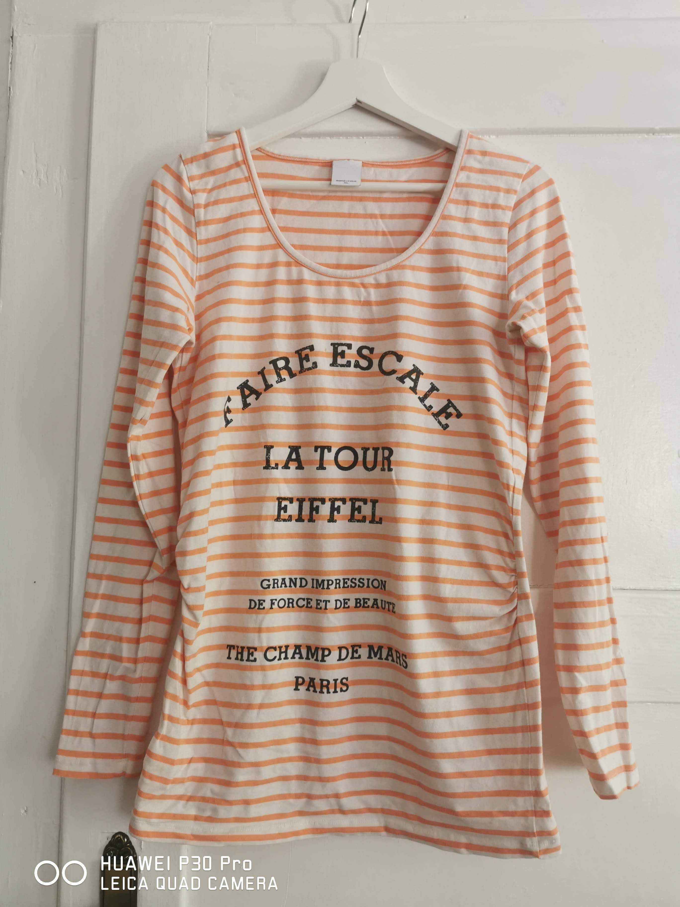 Bluzka ciążowa pomarańczowa paski r.XL mama-licious