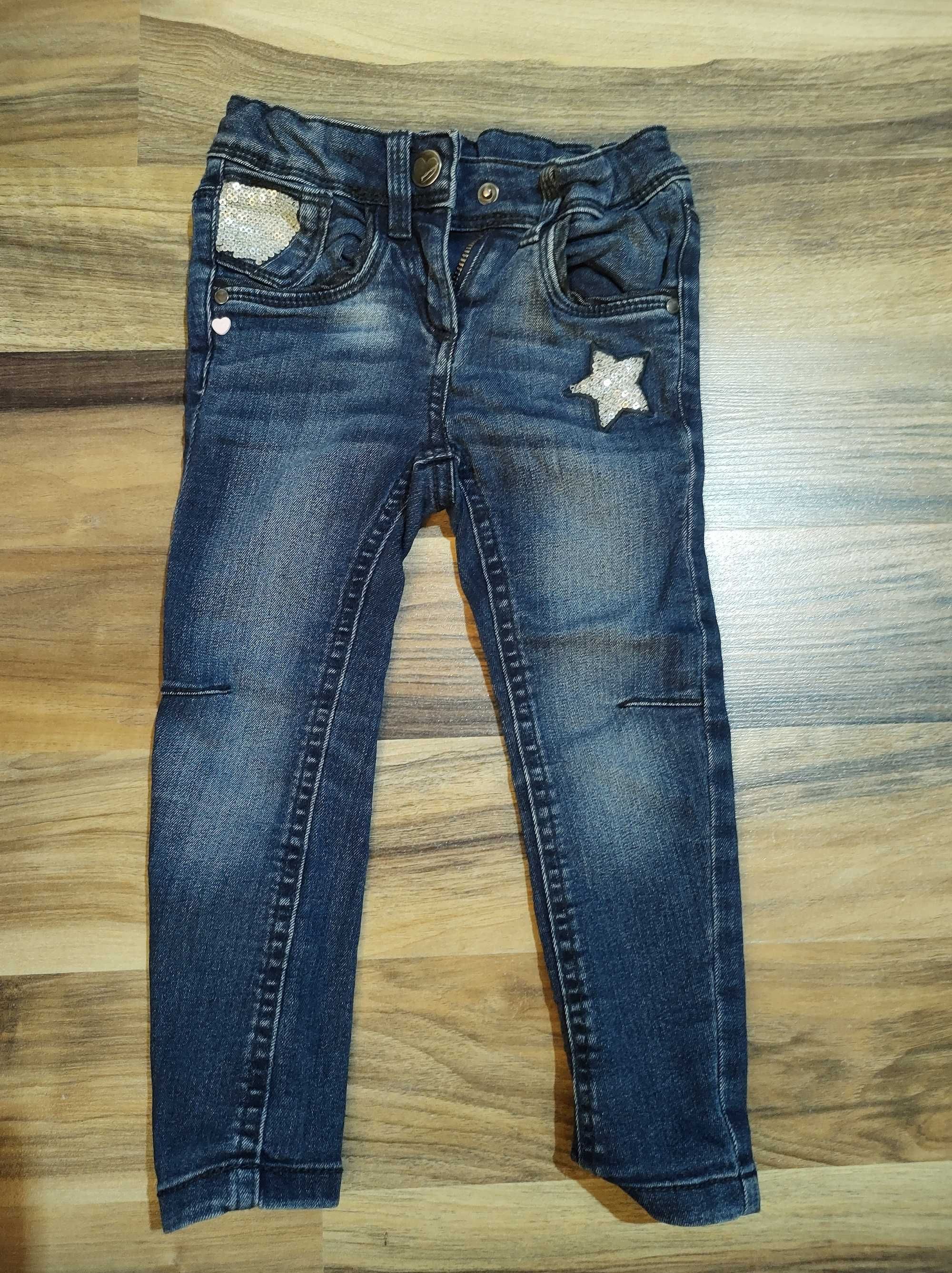 18-24, 86-92 zestaw 9 szt spodnie jeansowe, ogrodniczki H&M, TU, MOTHE