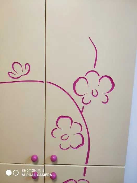 Szafa 90X50X179 Meblik z kolekcji Orchidea wersja różowa