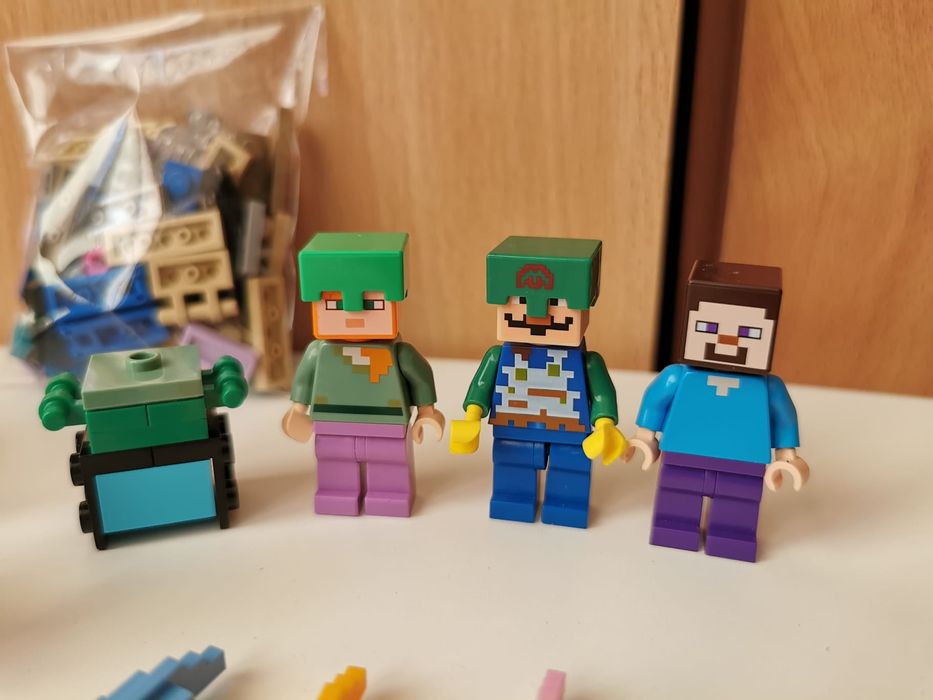 Klocki LEGO Minecraft figurki akcesoria aksolotle guardian