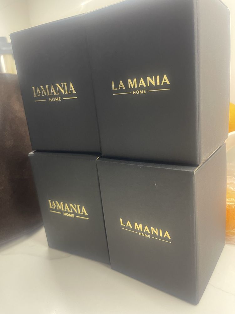 Pudełka La Mania 6 szt czarne logowane