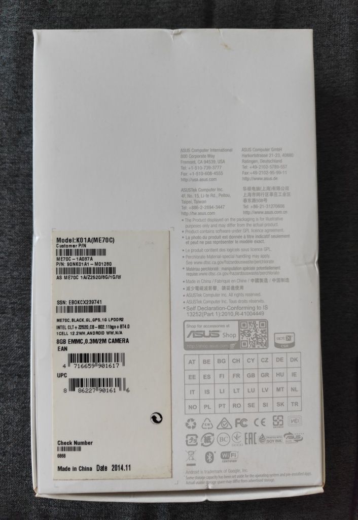 Tablet ASUS MEMO Pad 7