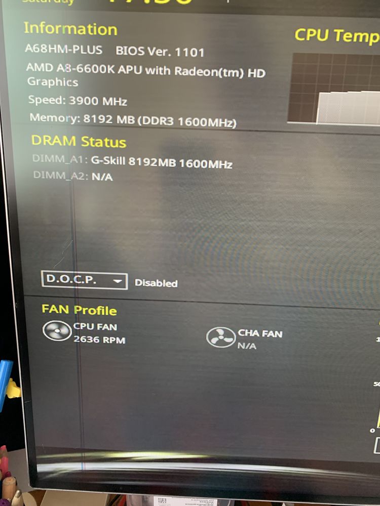 Plyta glowna asus a68hm-plus z procesorem