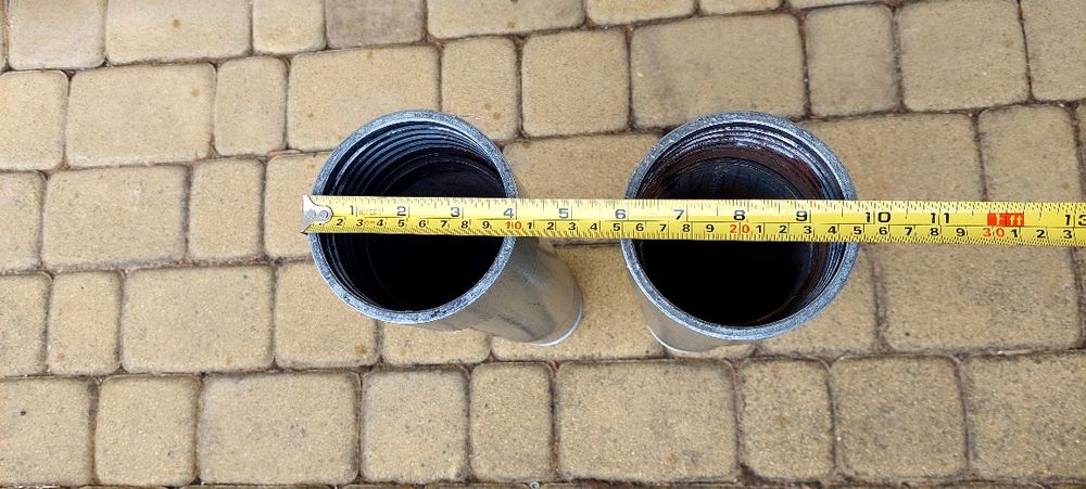Złączka do rur, mufa, połączenie rur, węży 80 mm/100 mm, dwie sztuki