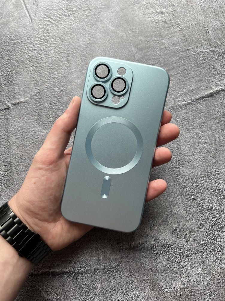 Чехол для iPhone 14 Про Макс и другие,матовый на айфон с MagSafe S. 13