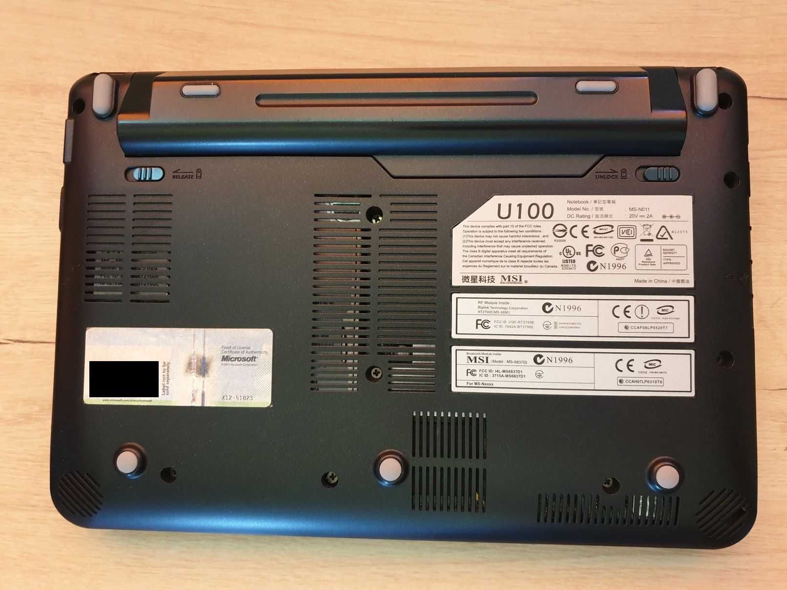 Netbook, notebook MSI Wind