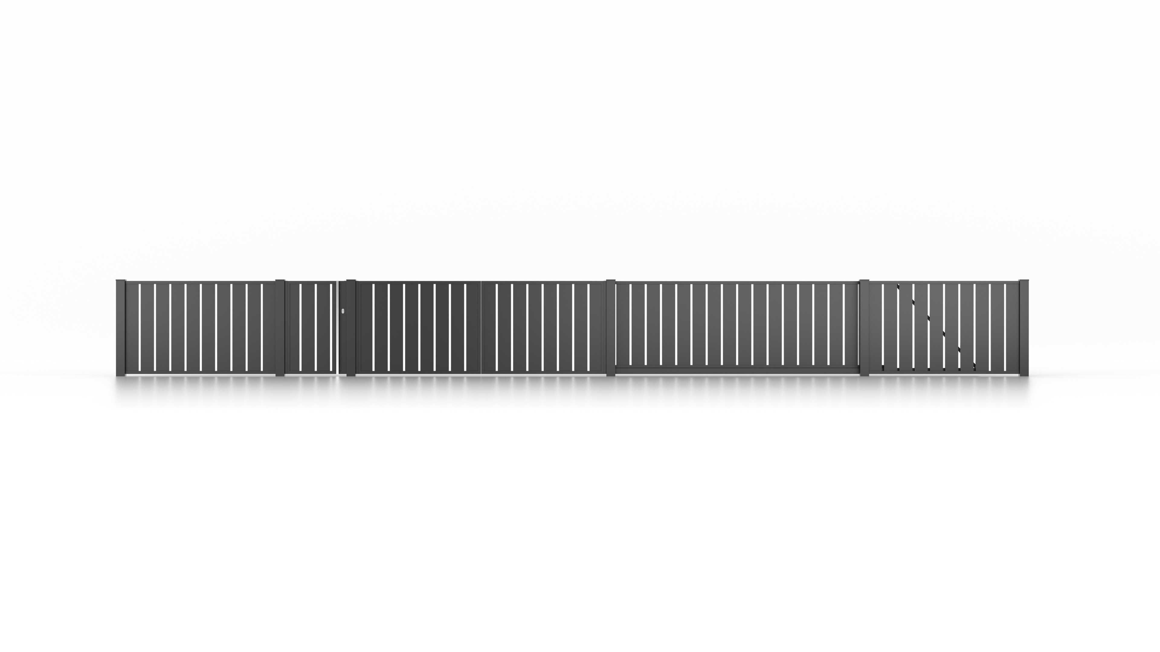 Brama skrzydłowa wjazdowa aluminiowa ogrodzeniowa MODENA 4m x 1,5m