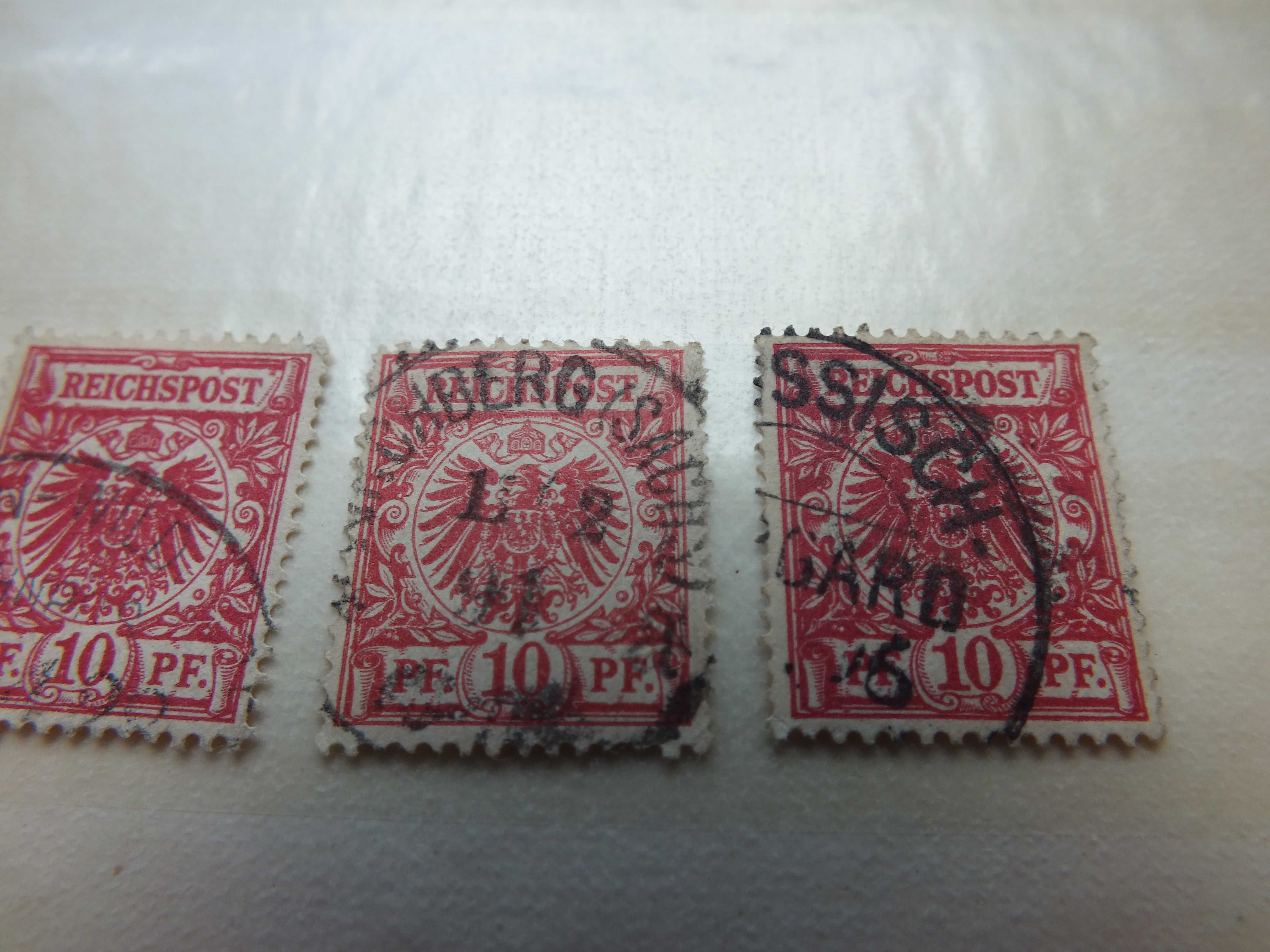 5szt. znaczki Mi47 odcień Niemcy 1889r. ORZEŁ papeteria Rzesza
