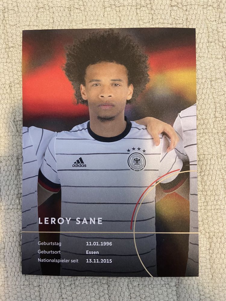 Carta assinada à mão Leroy Sané (Bayern de Munique)