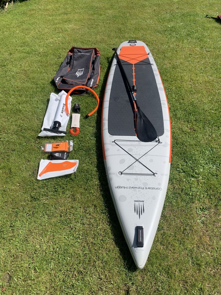 NOWA 2024r deska SUP 11.6 TOURING 25PSI SHARK wiosło CARBON 25PSI