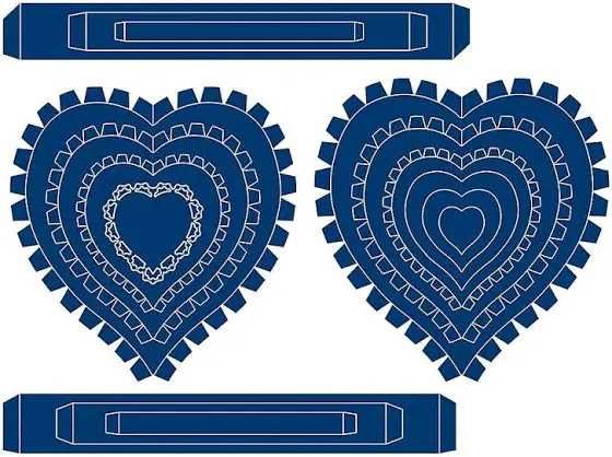 Wykrojnik Tattered Heart Box