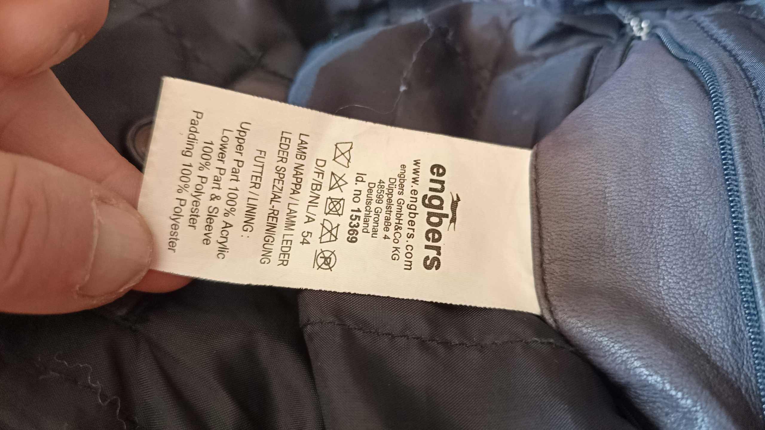 Męska zimowa kurtka skórzana ENGBERS r.XL stan bardzo dobry