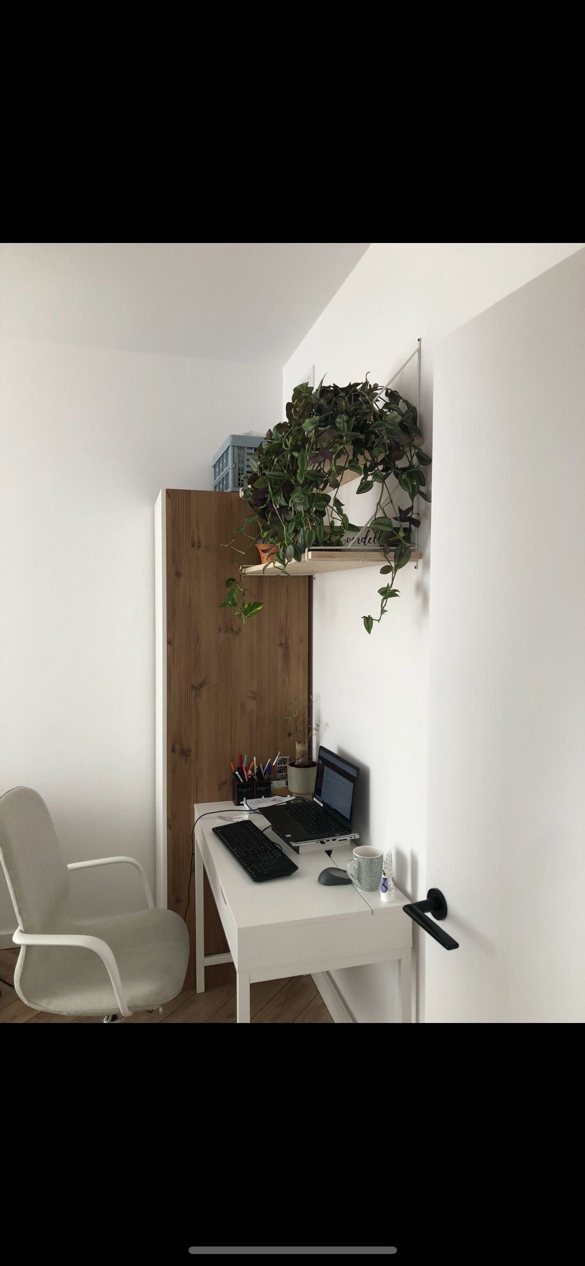 Biurko ikea alex, białe z szufladami