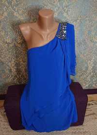 Красивое женское платье на одно плечо р.42/44 сарафан