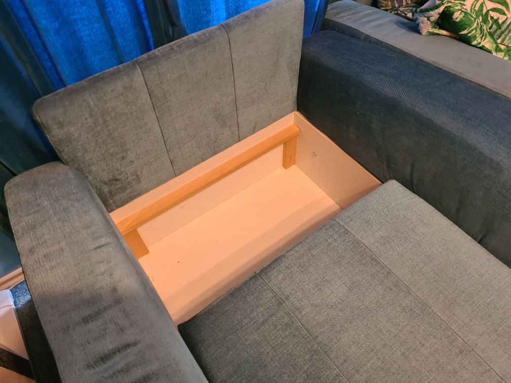 Fotel rozkładany, sofa, amerykanka turkusowa z Mebloo