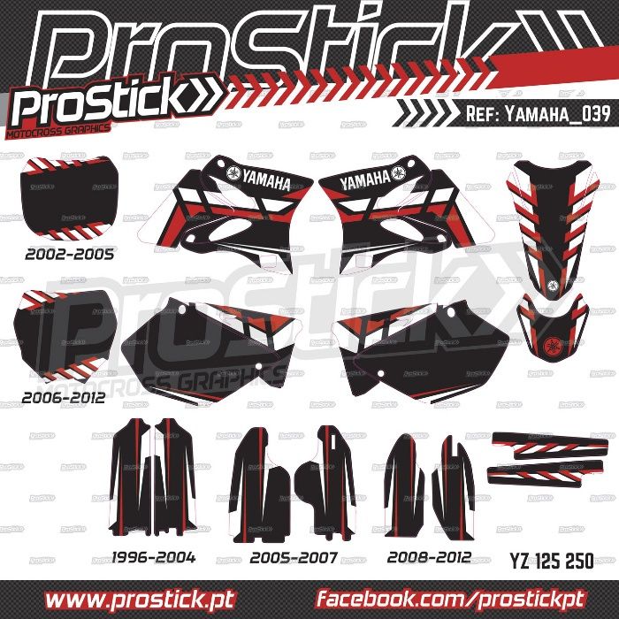 Kit autocolantes YAMAHA YZ 125 250