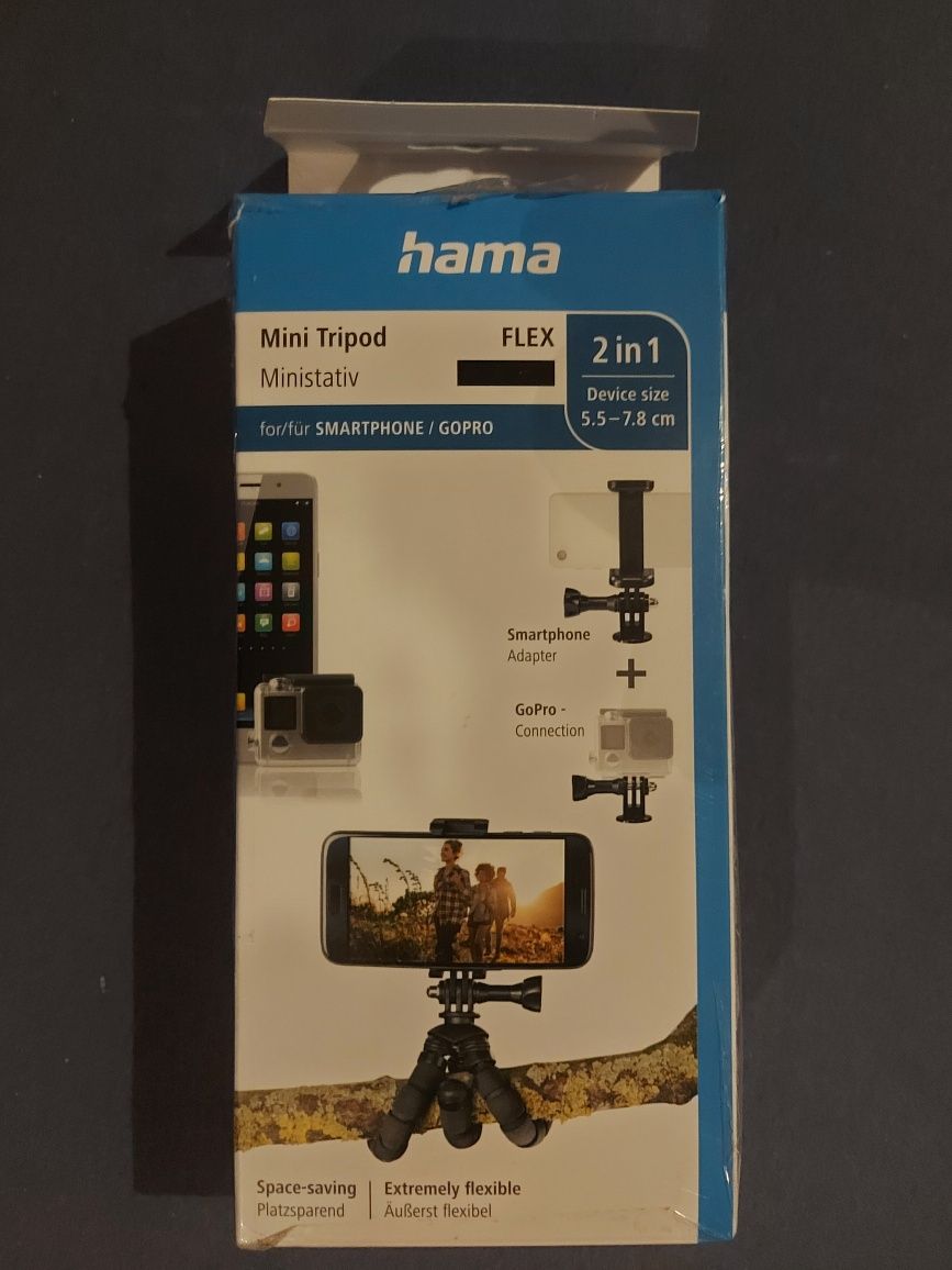 Trójnóg , statyw do telefonu i go pro marki  HAMA