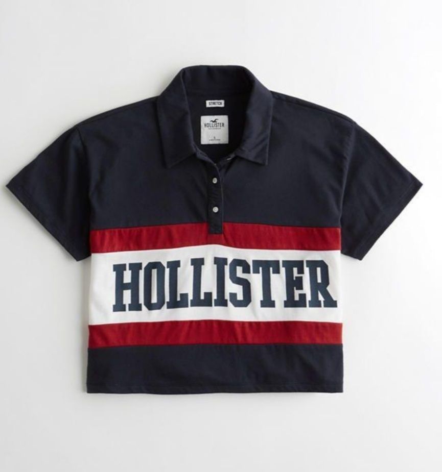 Кроп топ жіночий,футболка жіноча Hollister,коротка майка жіноча