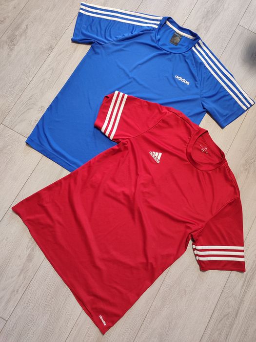 Adidas футболки спортивні/синя та червона /розмір М