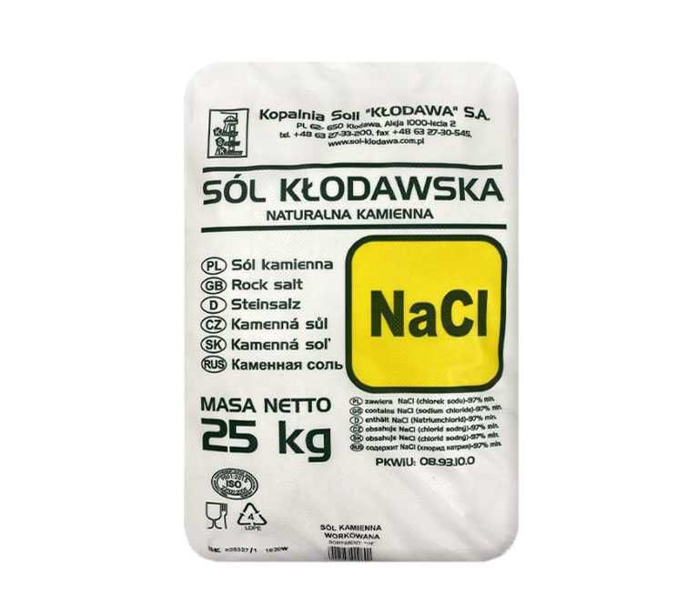 SÓL SPOŻYWCZA KŁODAWSKA niejodowana naturalna worek 25 kg