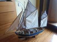Miniatura barco pesqueiro 2 mastros - didático / decorativo