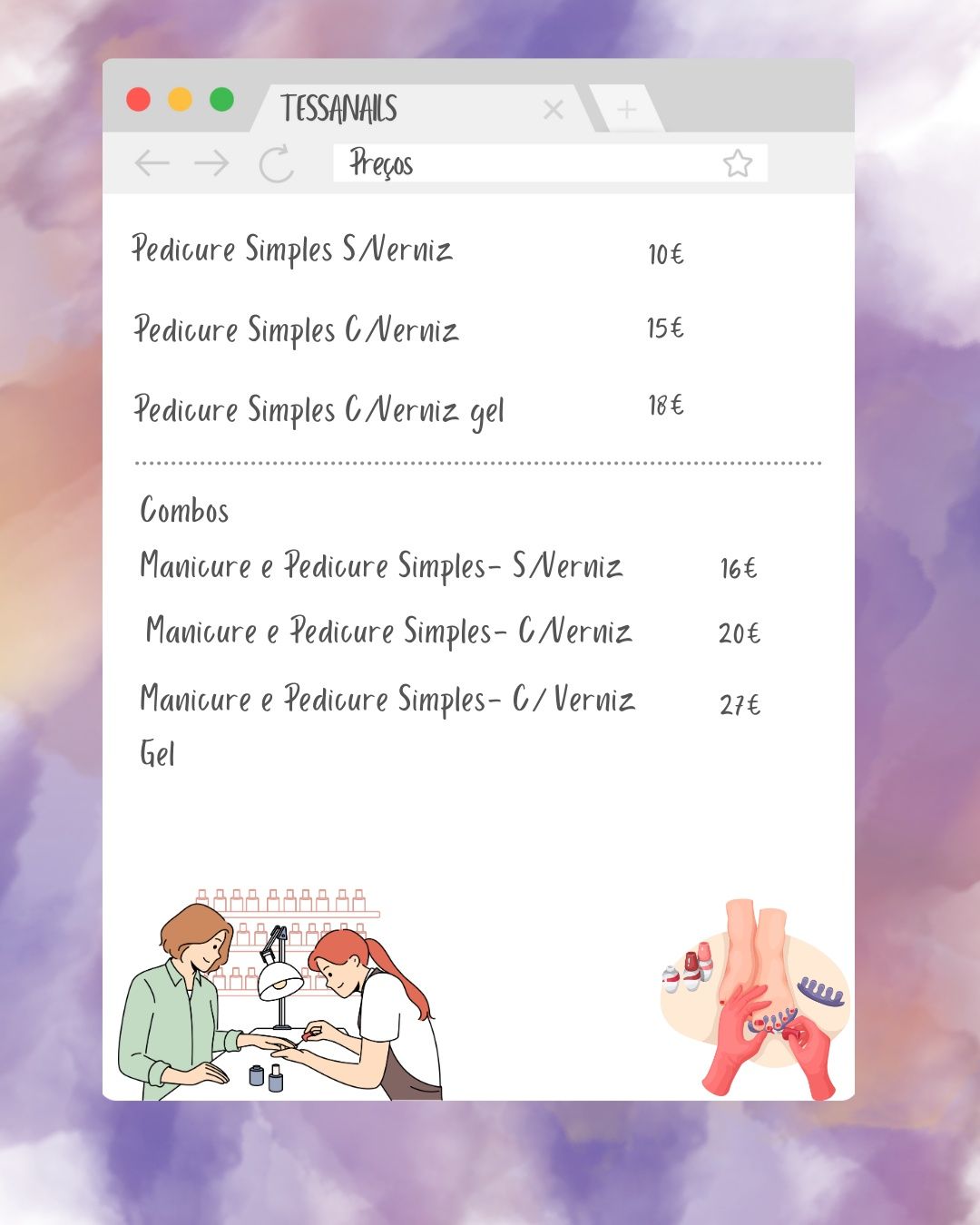 Serviços de Manicure e Pedicure