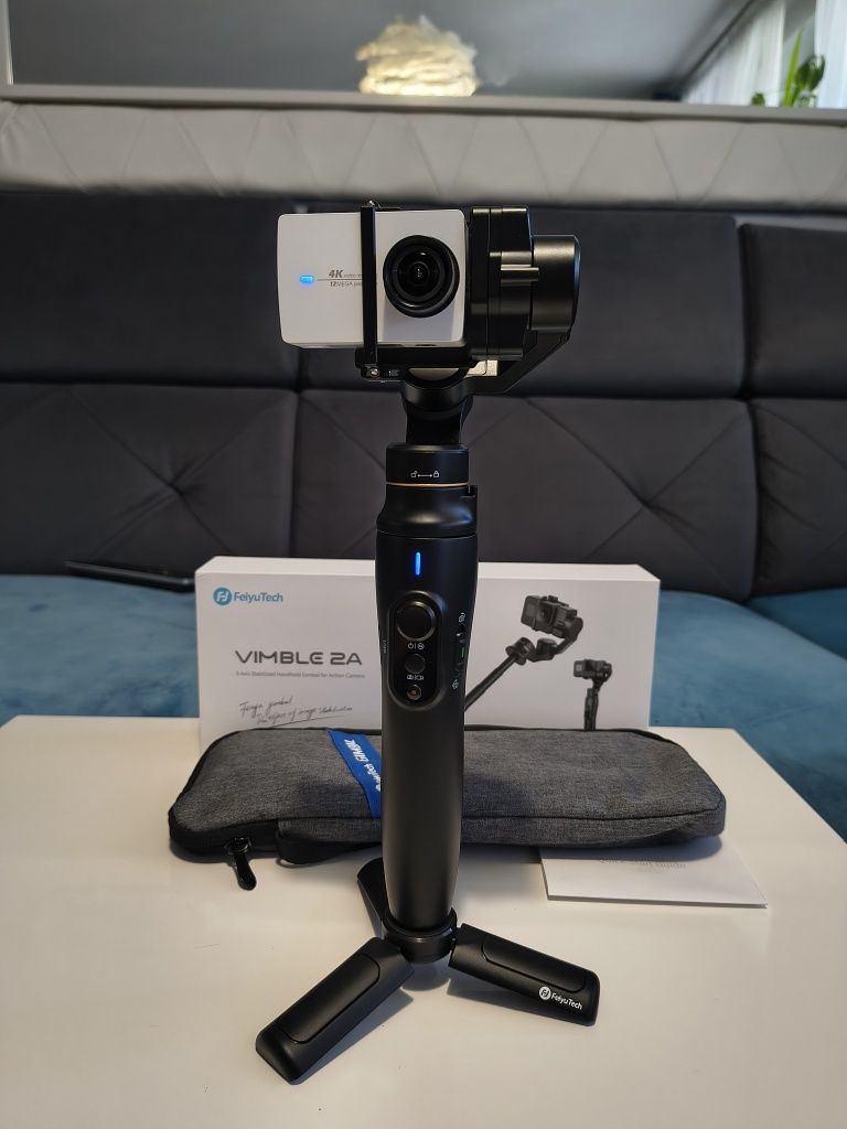 Zestaw kamera sportowa YI 4K z gimbalem Feyutech Vimble 2A plus gratis