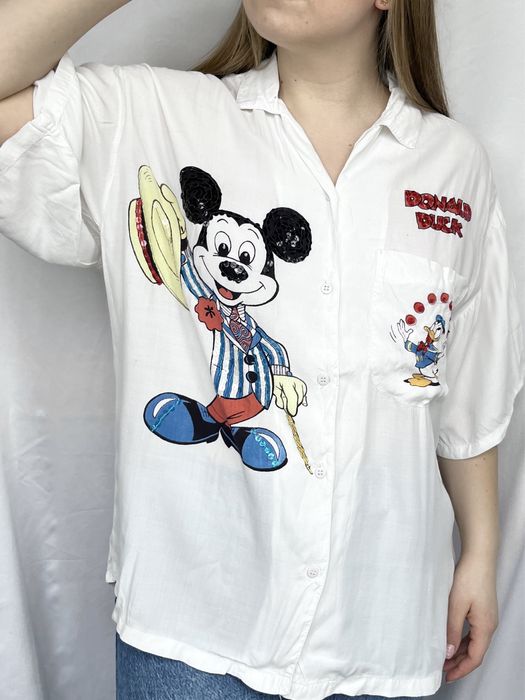 Koszula z krótkim rękawkiem Donald Duck Mickey Mouse M oversize