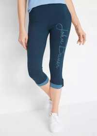 B.P.C legginsy 3/4 granatowo-niebieskie 2w1 32/34.