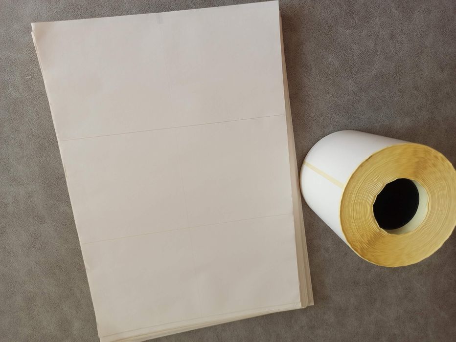 Термоетикетка 101*101.5 (500 в упаковці) Папір А-4 6 етикеток 100 лист