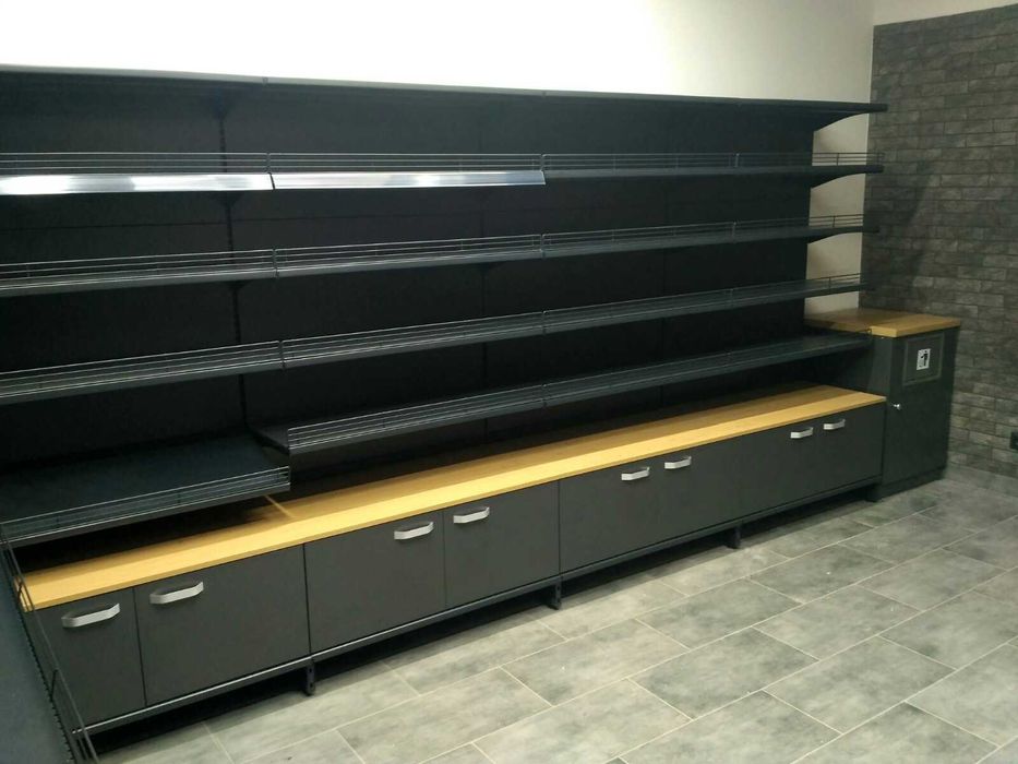 Стелажі та полички в магазин. Каси. Холодильники. Гранти на обладнання