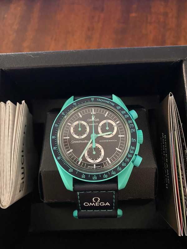 Omega x Swatch SO33L103 Polar Light - Gradienty Kolorów Polarnych