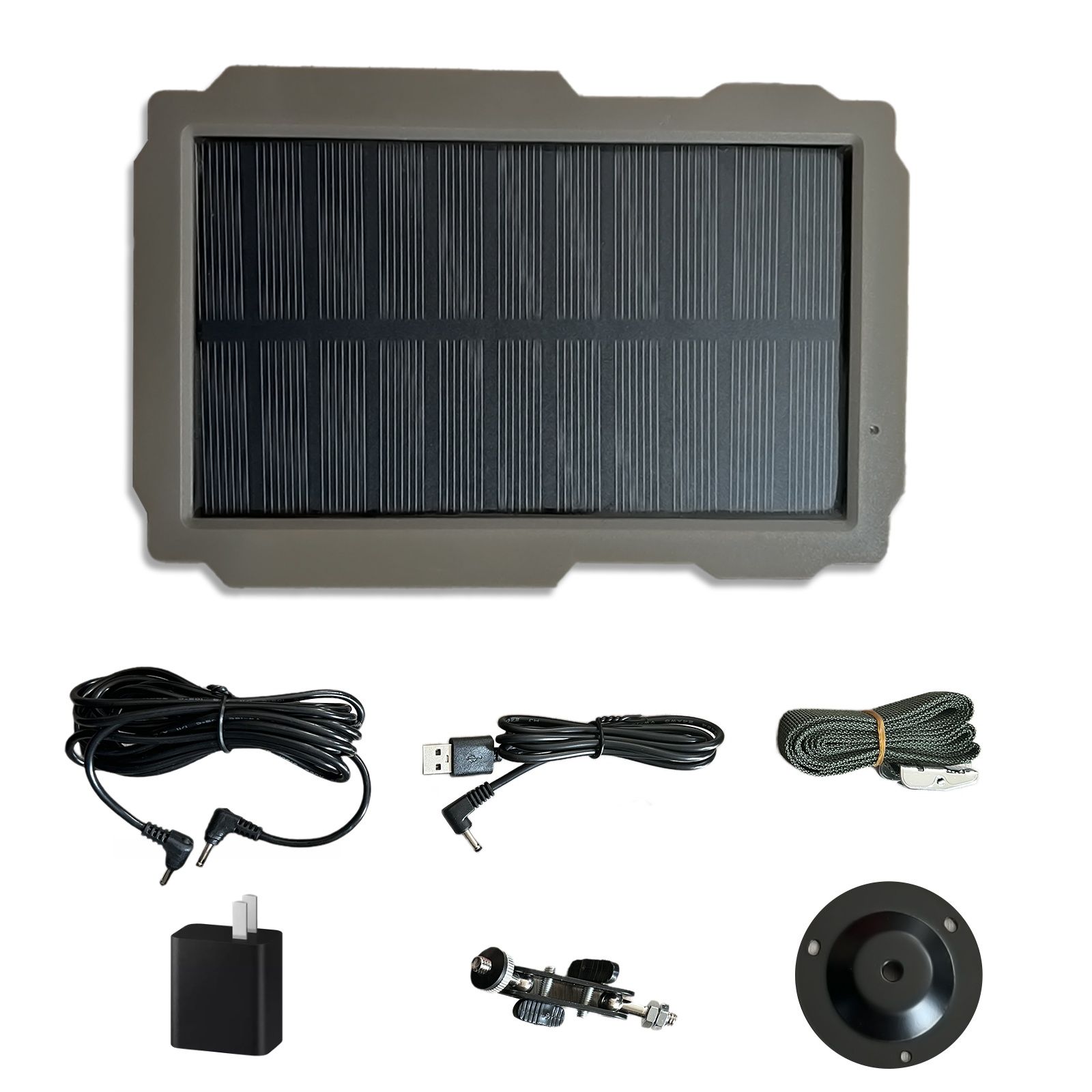 Painel Solar c/ bateria recarregável.