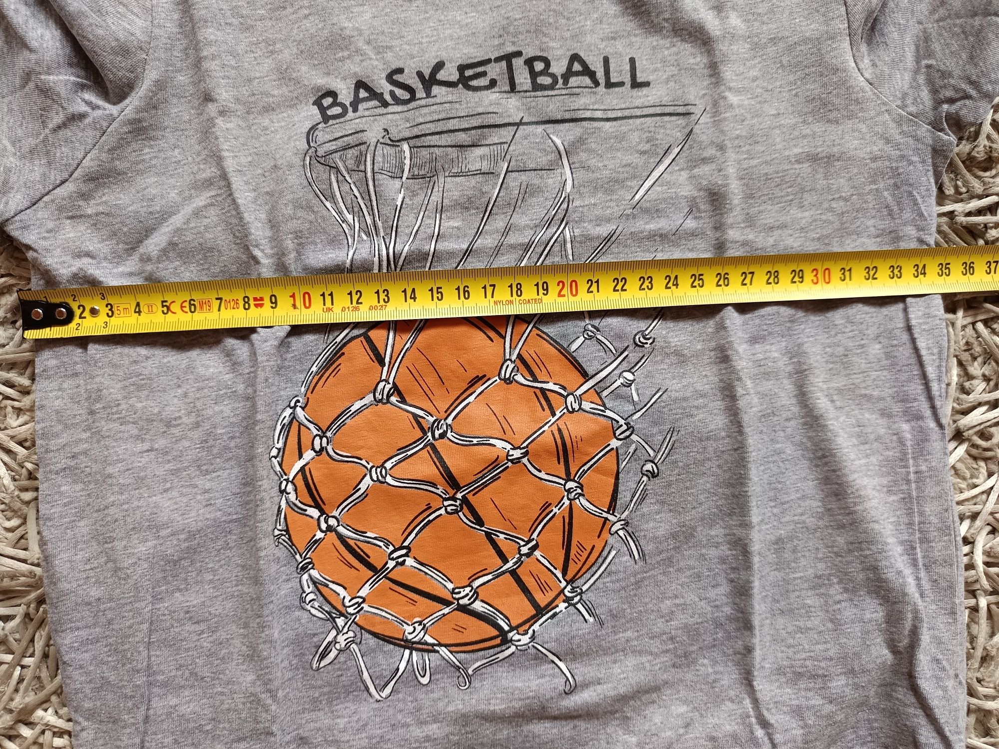 Szara bluzka chłopięca 128 basketball Sinsay 8-10lat