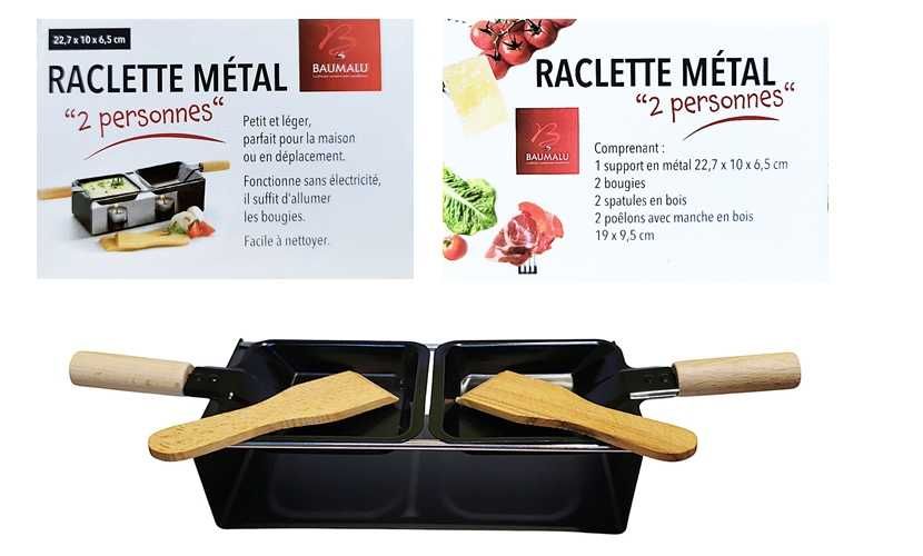 Zestaw do topienia sera fondue dla dwóch osób mini do podgrzewaczy