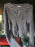 Sweter z dziurami Reserved S lawendowy