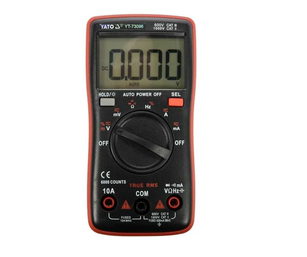 NOWY miernik cyfrowy TRUE RMS z automatycznym zakresem LCD 6000 YATO